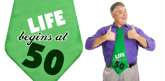 Krawat "LIFE BEGINS AT 50", 1 szt.