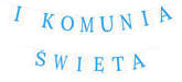 Baner KOMUNIA ŚWIĘTA, Niebieski, 1kpl.