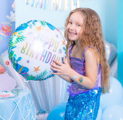 Balon Foliowy Happy Birthday OCEAN Urodziny 45cm