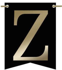 Flagietka, Litera Z, Czarna, 1 szt.