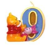 Świeczka urodzinowa "9" Kubuś i przyjaciele,1 szt.