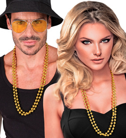 Zestaw Naszyjniki ZŁOTE Disco Lata 80, 2szt.