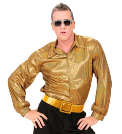 PASEK Gruby Brokatowy ZŁOTY Disco Lata 80, 120cm