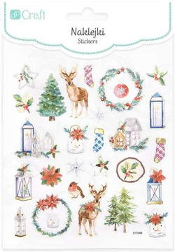 Naklejki Ozdobne Święta Boże Narodzenie Mix 28szt