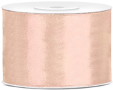 Tasiemka satynowa, jasna brzoskwinia, 50mm/25m