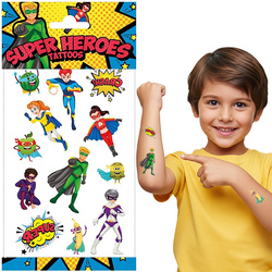 Tatuaże Zmywalne SUPERBOHATEROWIE Super Heroes 12s