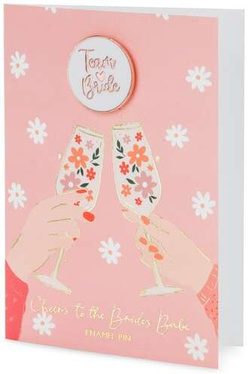 Kartka z pinem Bride Team, 10.5x14.8cm