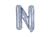 Balon foliowy Litera "N" 35cm holograficzny 1 szt.