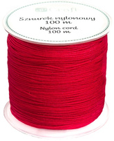 Sznurek Ozdobny Nylonowy Czerwony 0,8mm 100m