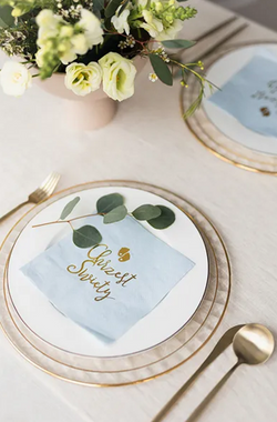 Serwetki Chrzest Święty j niebieskie 33x33cm 12szt