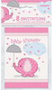 Zaproszenia na Baby Shower Dziewczynka 8 szt.