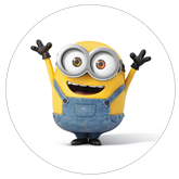 Opłatek tortowy 20 cm, Minionki 1 szt.