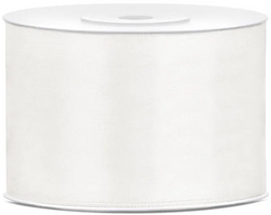 Tasiemka satynowa, jasny kremowy, 50mm/25m