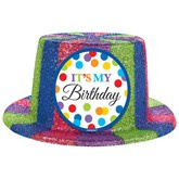 Cylinder brokatowy Bright Birthday