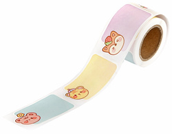 Naklejki na Rolce Etykiety SŁODKIE ZWIERZAKI 100sz