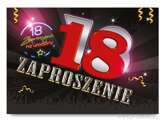 Zaproszenie na 18 urodziny, 1 szt.