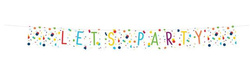 Baner Flagietki Confetti Birthday 185x19 cm 1 szt.