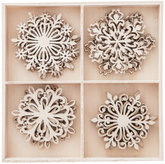 Kształty z Drewna Dekoracje ŚNIEŻYNKI 20szt.