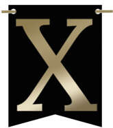Flagietka, Litera X, Czarna, 1 szt.