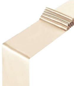 Satyna Gładka Bieżnik Dekoracja KREMOWY 0,16 x9m
