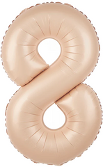 Balon foliowy cyfra 8 karmelowy 100cm