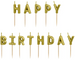 ŚWIECZKI na Tort HAPPY BIRTHDAY Urodziny Złote