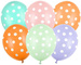 Balony Kropki grochy, mix, 5 szt.