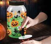 Plastikowy Słoik z Dozownik do Napojów Halloween