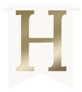 Flagietka, Litera H, Złota, 1 szt.