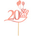 Topper na Tort 20 STO LAT Urodziny RÓŻOWE ZŁOTO