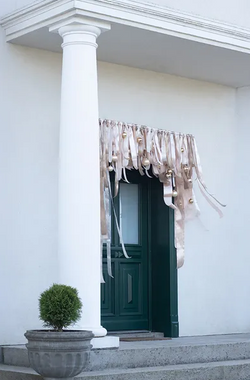 Tasiemka satynowa, brzoskwinia, 100mm/25m