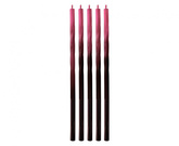 Świeczki Świderki Ombre czerwono-czarne, 15cm 5sz