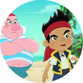 Opłatek tortowy 14 cm, Jake i Piraci 1 szt.