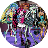 Opłatek tortowy 14 cm, 1 szt. Monster High