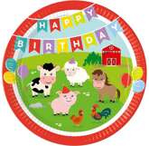Talerzyki Papierowe ZWIERZĘTA Farma 23cm 8szt.