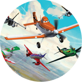 Opłatek tortowy 14 cm, Samoloty 1 szt.