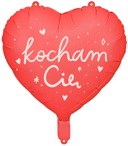 Balon foliowy Serce ''Kocham Cię'', 45cm