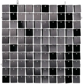 Panel cekinowy, kwadraty, czarny, 30x30 cm