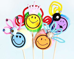 Naklejki z Pianki Kolorowe Buźki EMOCJE Mix 60cm