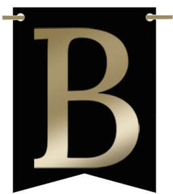 Flagietka, Litera B, Czarna, 1 szt.