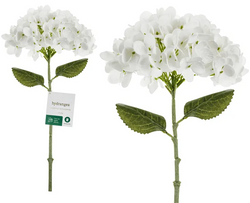 Sztuczny Kwiat - Biała Hortensja, 35 cm