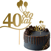 Topper na Tort 40 STO LAT Urodziny ZŁOTY