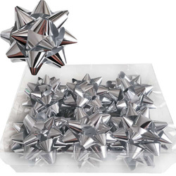 Rozety przyklejane 11 cm, srebrne 12 szt. 1 op.