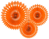 Rozety Dekoracyjne Pomarańczowe, 20-30cm 3szt.