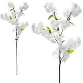 Sztuczny Kwiat Kwitnąca Wiśnia Biała, 97cm