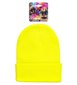 Czapka Żółta Neonowa Beanie Lata 80 Disco Neon