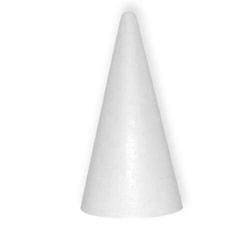 Stożek styropianowy, wysokość 11cm, 1 szt.