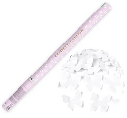 Tuba z motylkami, biały, 80cm 1 szt.