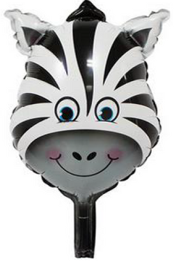Balon foliowy Zebra, 43x26cm, 1szt.
