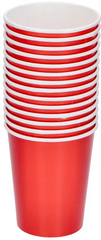 Kubeczki Papierowe CZERWONE 250ml,14szt.